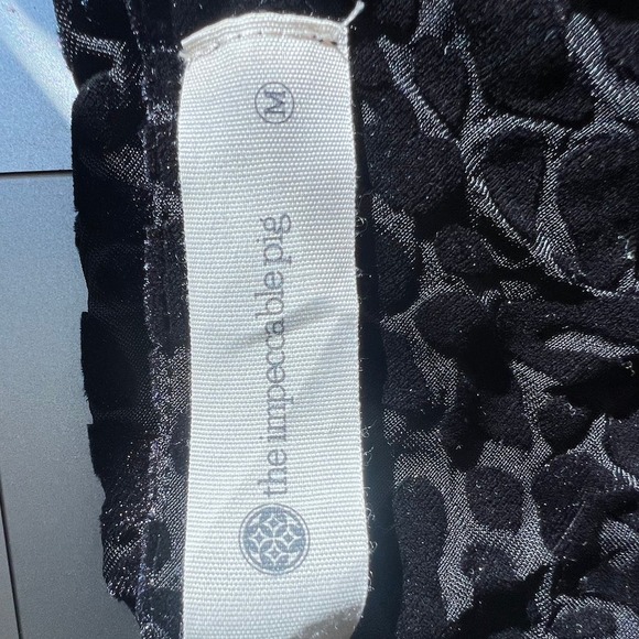 The Impeccable Pig Women's Leopard Print Mini Dress Sleeveless Black Size M - Picture 3 of 4